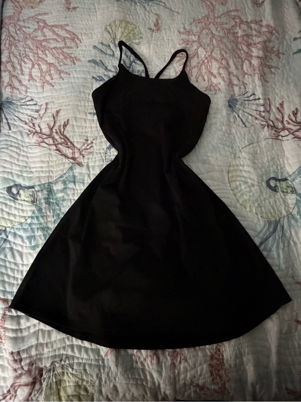 Classic Black A-Line Spaghetti Strap Dress